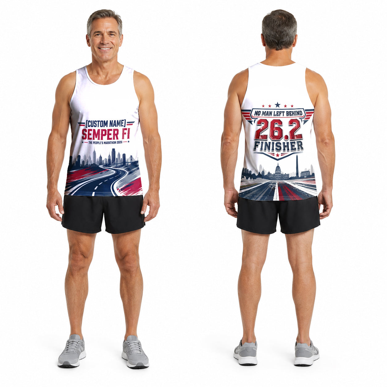 The Forward March The Marine Corp Race Day Running Tank Top