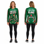Custom Name Elf Made Me Run Running Long Sleeve Shirt