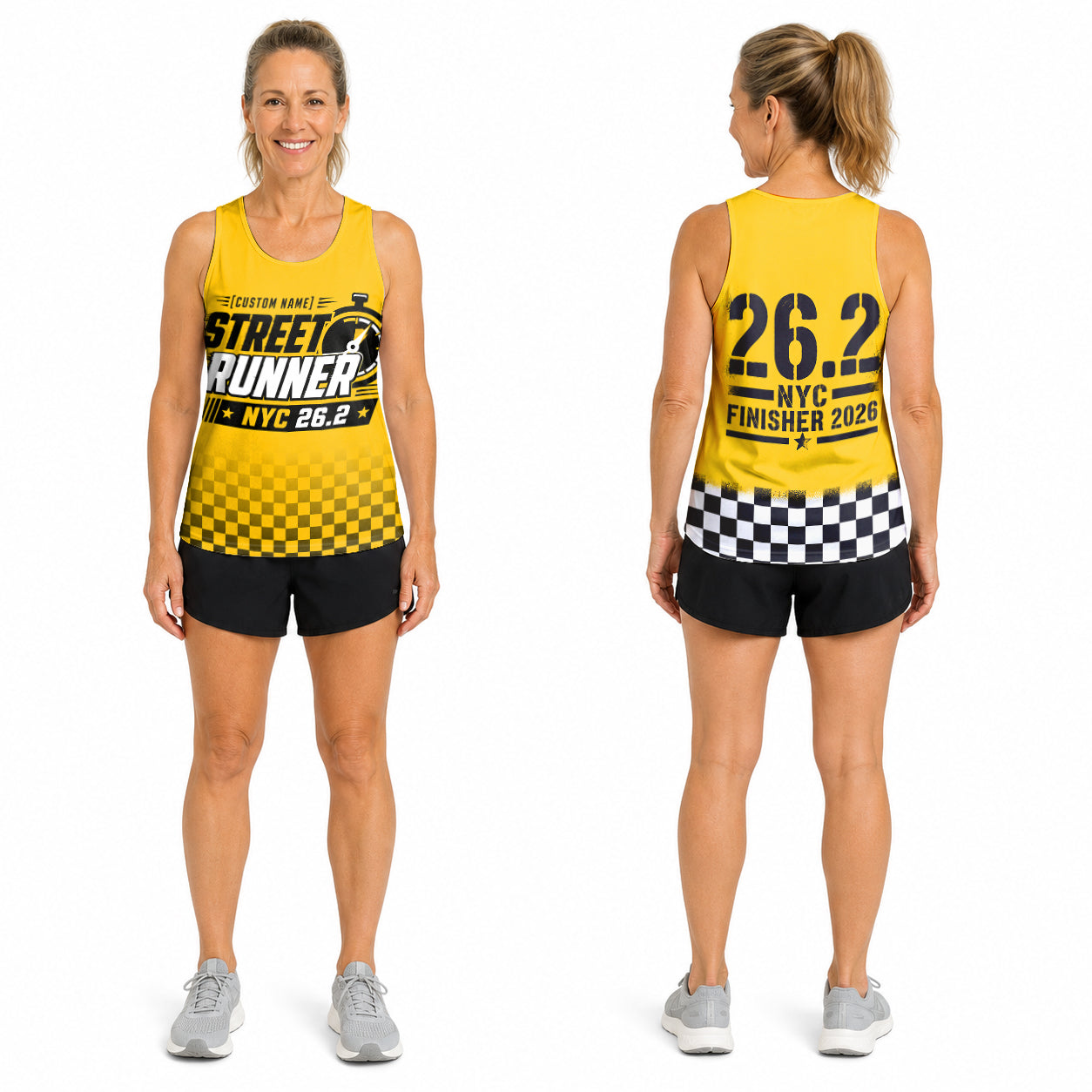 Urban Taxi Speed The NYC Race Day Running Tank Top
