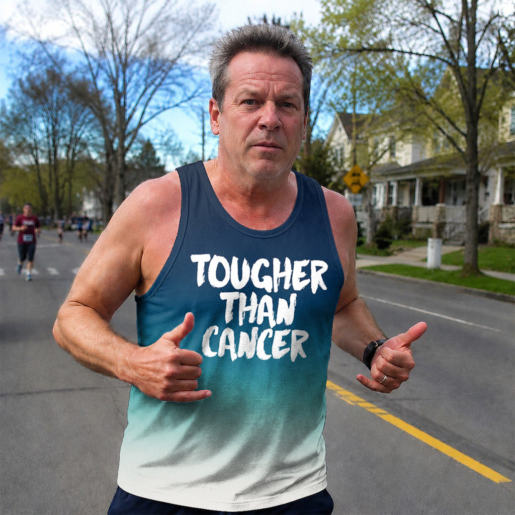 Cancer Fighter Running Tank Top Tougher Than Cancer Running Singlet for Men and Women