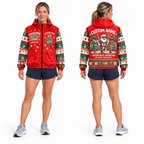 Custom Name Christmas Chaos Santa Hustle Galveston Running Windbreaker Jacket
