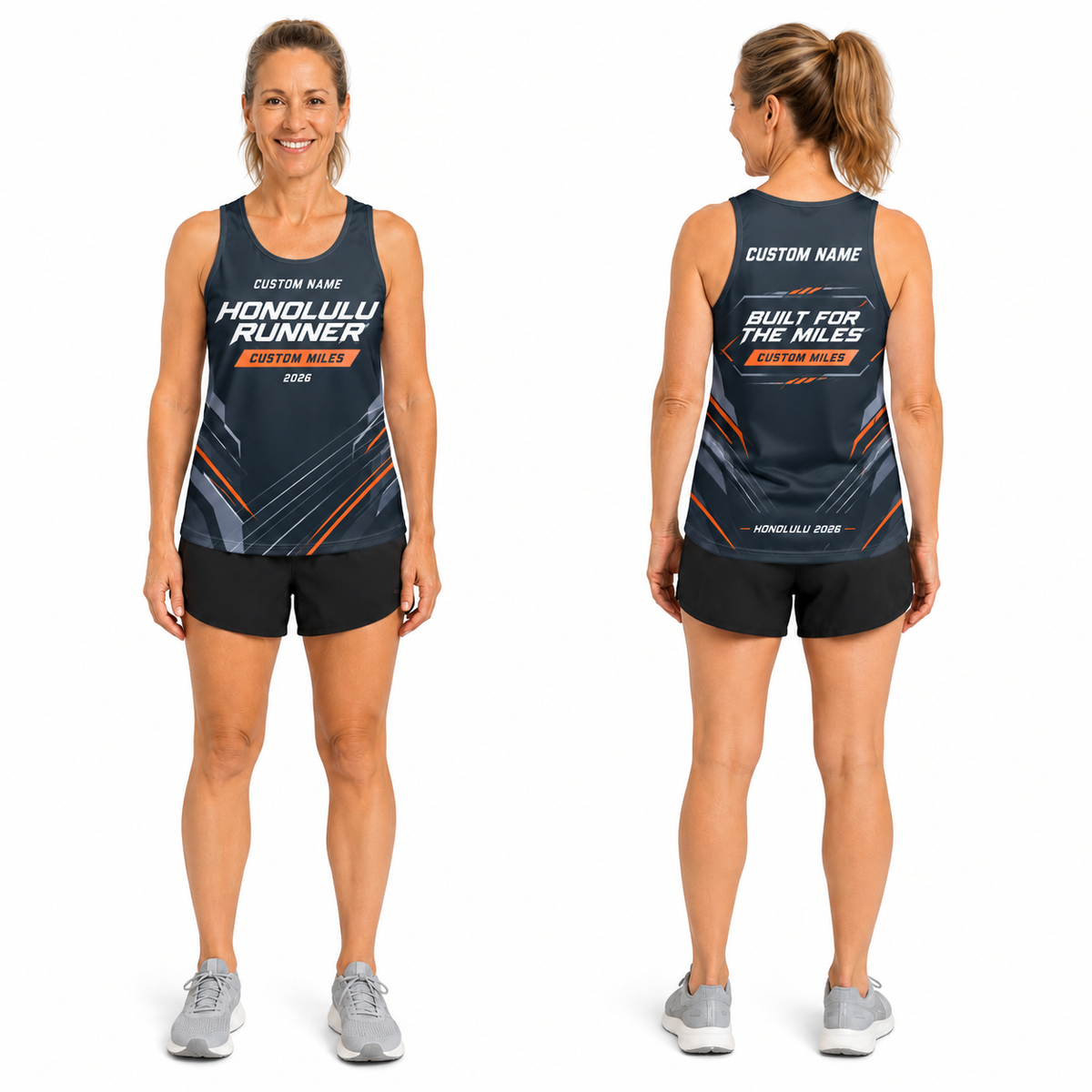 Custom Name Miles Honolulu Endurance Running Tank Top