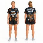 Custom Name Run for the Night 5K Halloween Tech Running T-Shirt