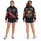 Custom Name Marine Corps Veteran Brotherhood Running Windbreaker Jacket