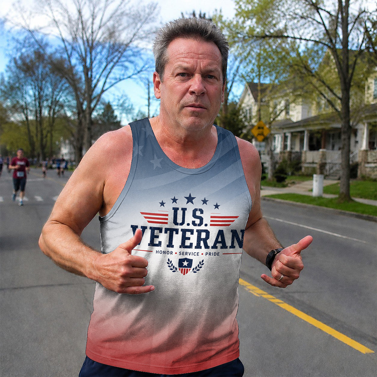 Veteran Tech Running Tank Top - U.S. Veteran Running Singlet