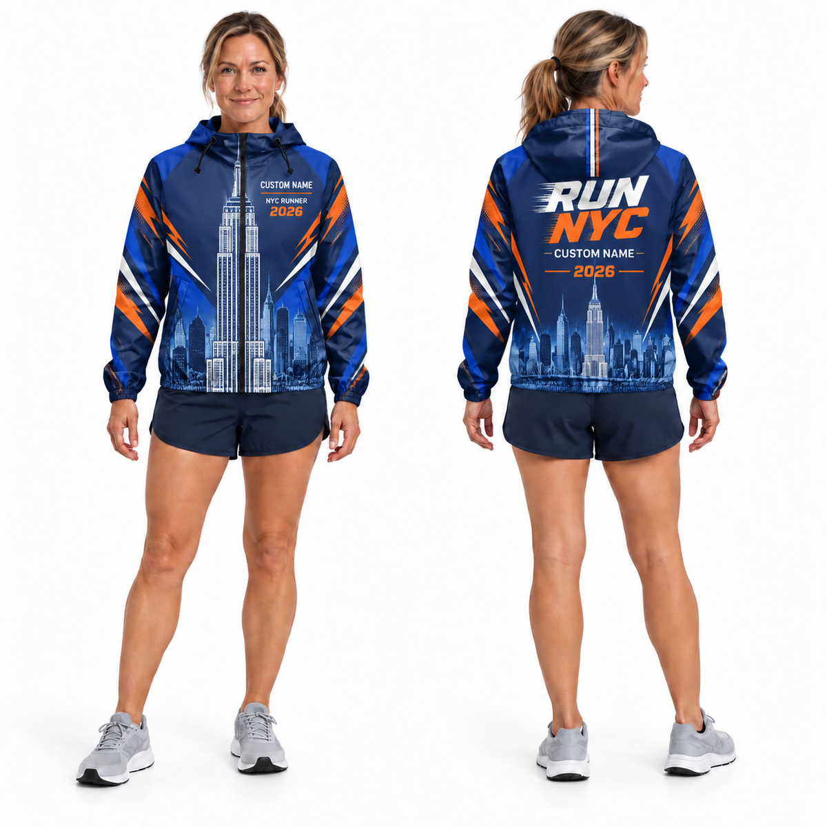 Custom Name Empire State Speed Running Windbreaker Jacket