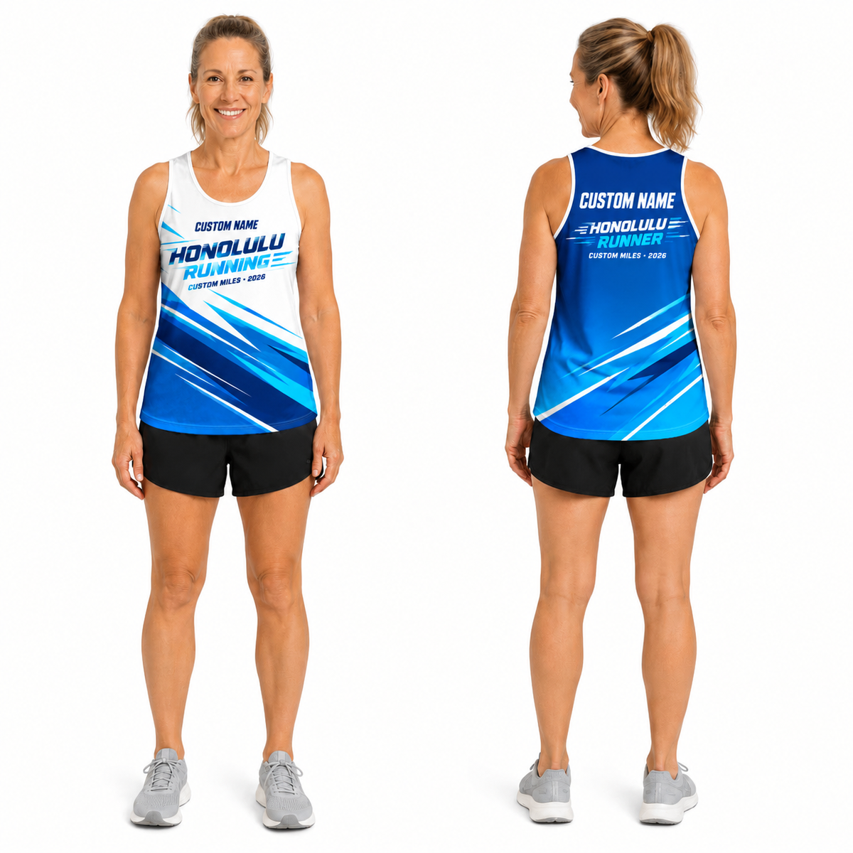 Custom Name Miles Honolulu Speedline Running Tank Top