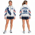 Custom Name California State Pride Runner Running Windbreaker Jacket