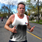 Monochrome Texas Running Tank Top _ State Pride Tech Running Singlet