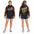 Custom Name Marine Red Gold Runner Running Windbreaker Jacket