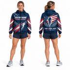 Custom Name Stars Stripes Veteran Runner Running Windbreaker Jacket