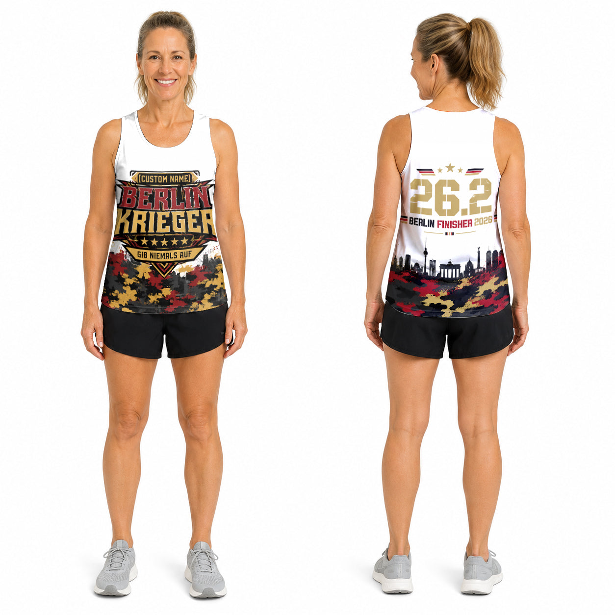 Urbanes Camouflage Berlin Wettkampftag Lauf-Tanktop