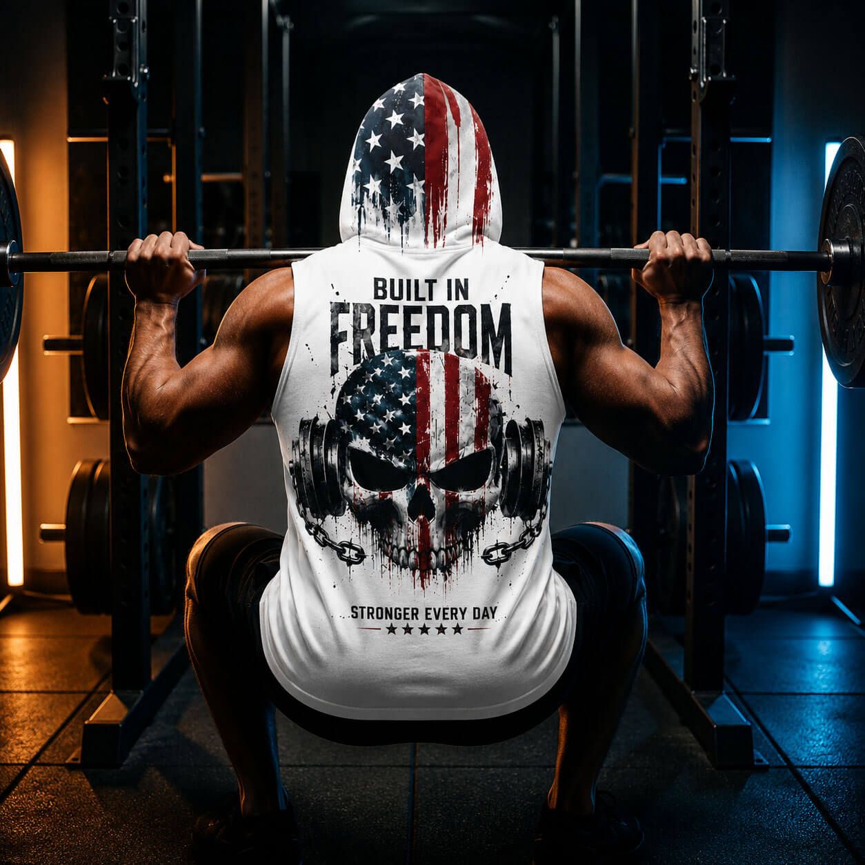 Stronger Every Day Men's Workout Hooded Tank Top