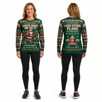 Custom Name Miles Santa Made Me Do It Santa Hustle Galveston Running Long Sleeve Shirt
