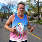 Diabetes Fighter Running Tank Top Unicorn Blue Ribbon Running Singlet for Men and Women