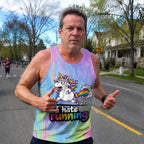 Funny Running Tank Top I Hate Running Unicorn Tech Singlet