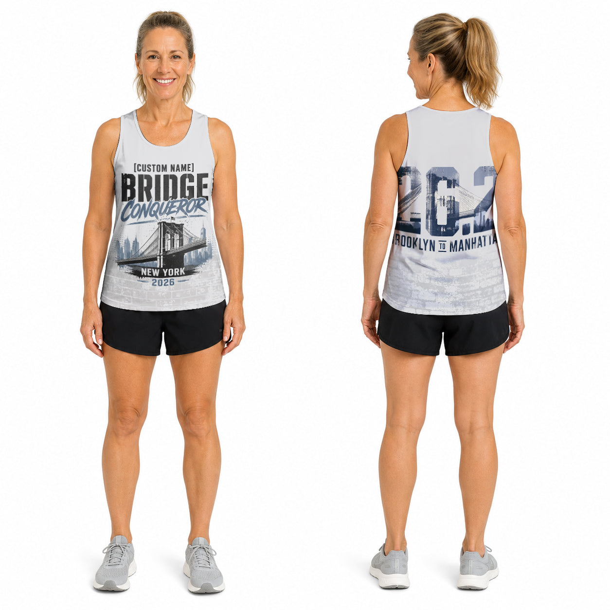 Brooklyn Bridge Conqueror The NYC Race Day Running Tank Top
