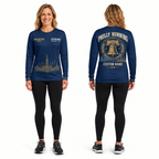 Custom Name Philadelphia Liberty Bell Gold Running Long Sleeve Shirt