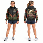 Custom Name Army Eagle Shield Veteran Running Windbreaker Jacket