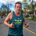 Funny Running Tank Top _ Pause My Garmin Tech Running Singlet
