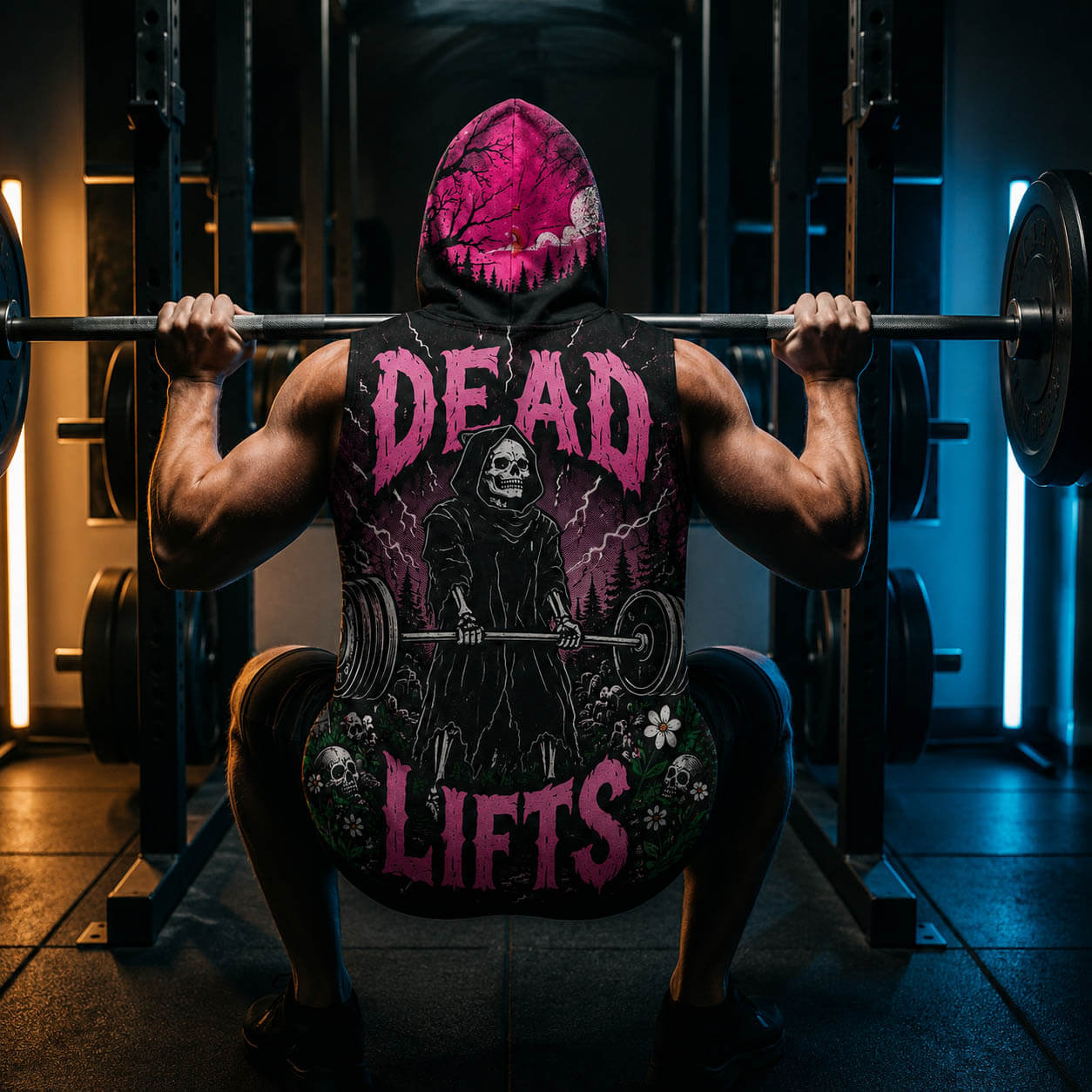Dead Lift Men's Workout Hooded Tank Top