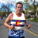 Colorado Running Tank Top Snowy Mountain Running Singlet for Men and Women