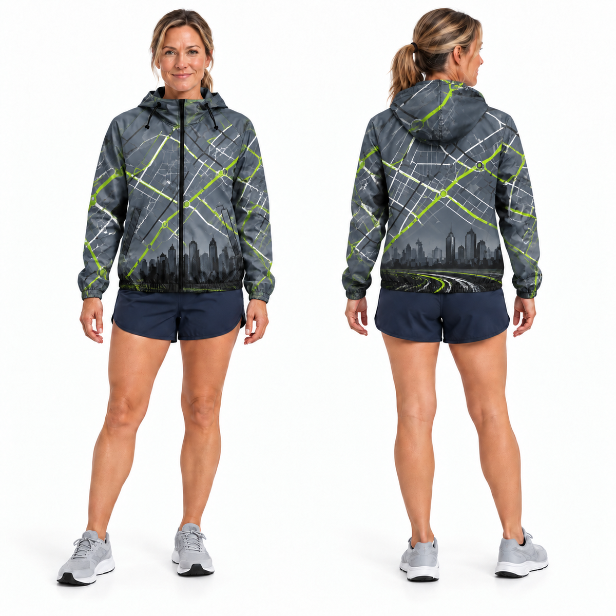 Custom Name State Urban Endurance Running Windbreaker Jacket