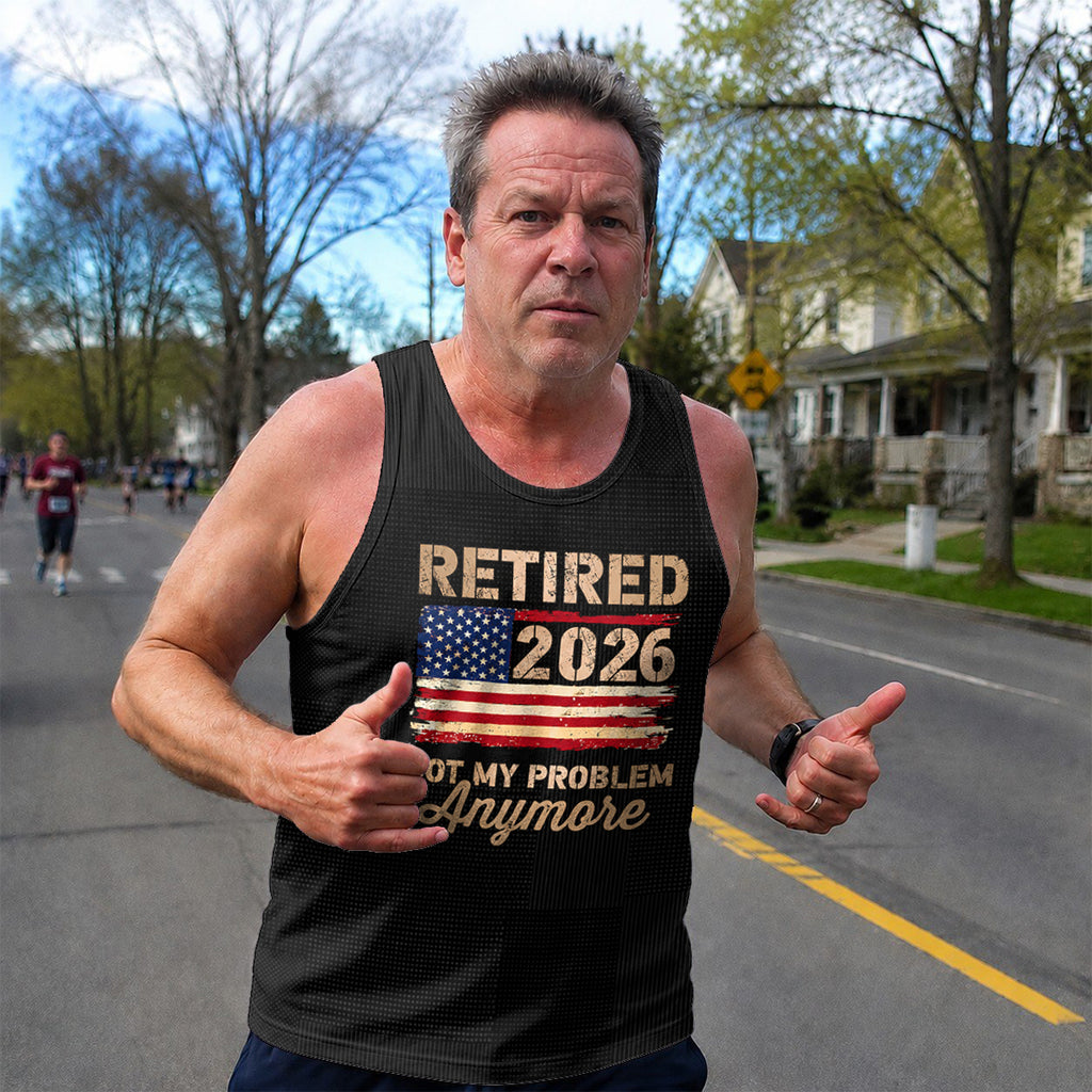 Retirement Running Tank Top Retired 2026 Running Singlet for Men and Women