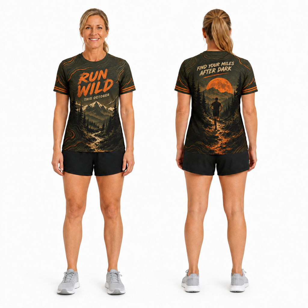 Run Wild This October Halloween Tech Running T-Shirt