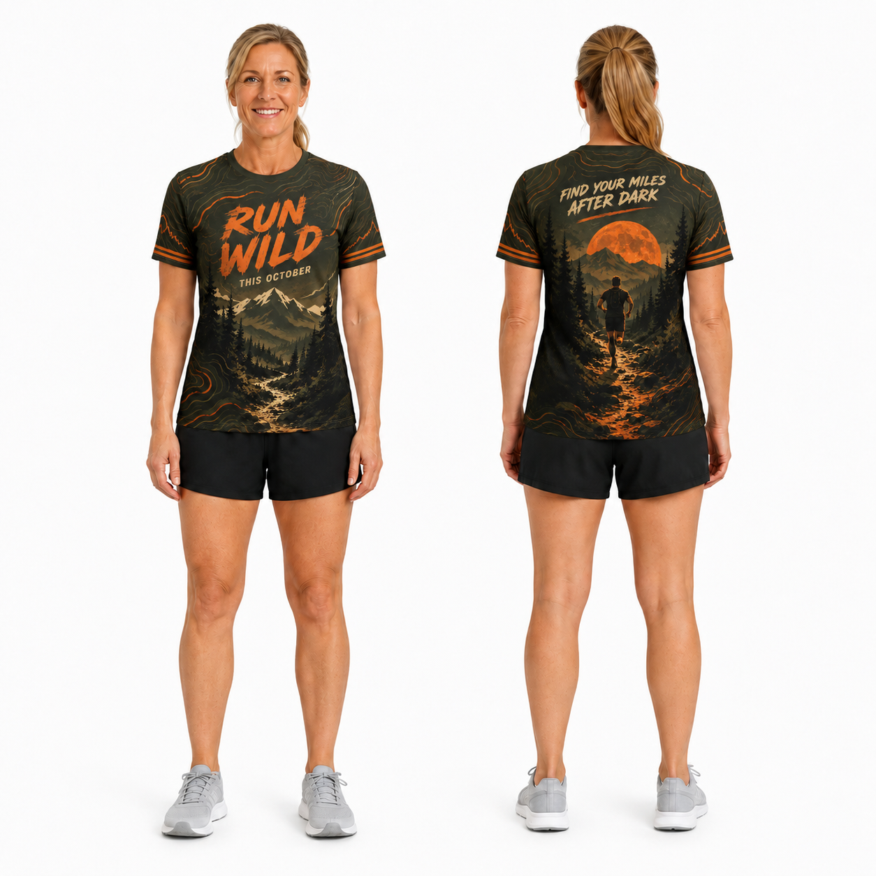 Run Wild This October Halloween Tech Running T-Shirt