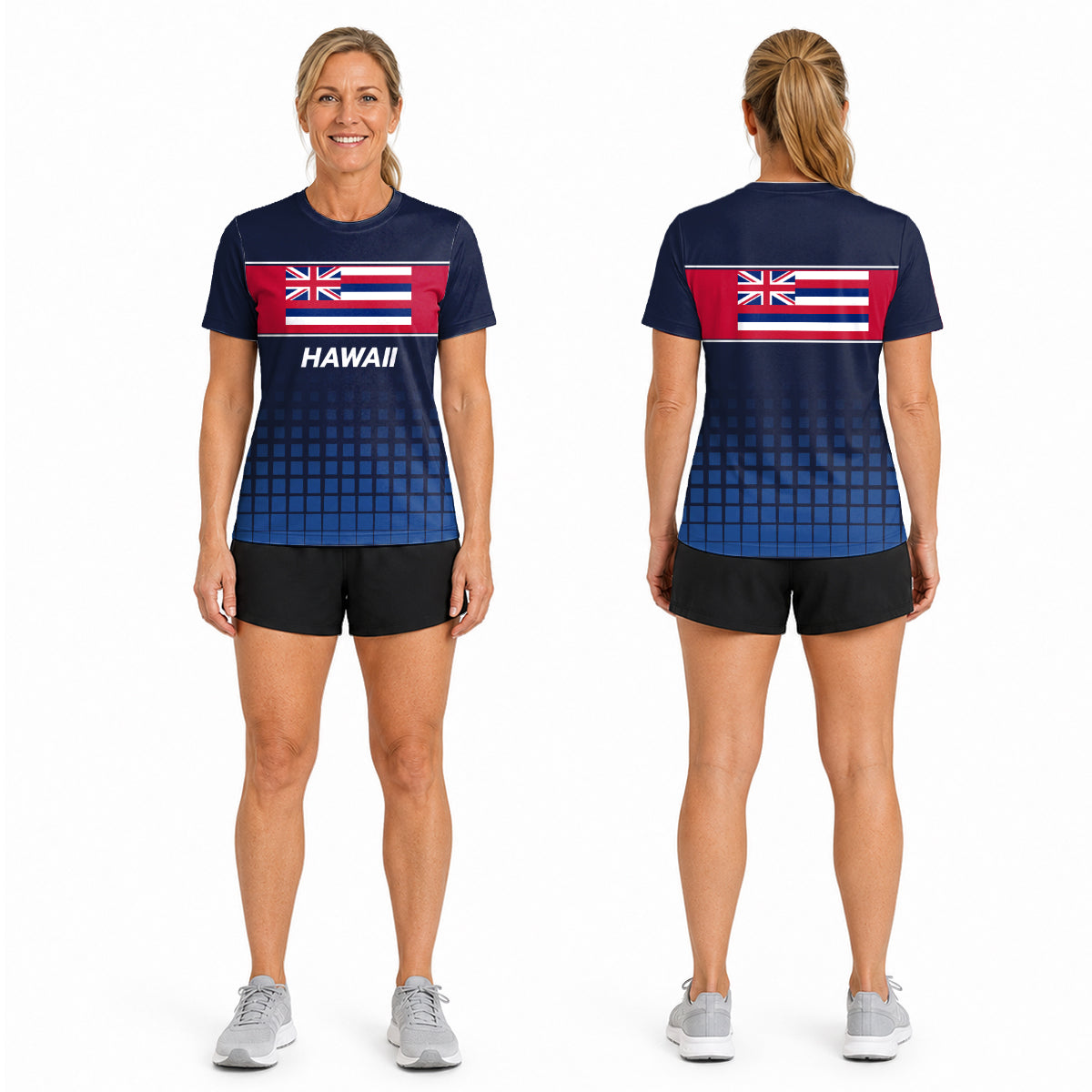 Patriotic Running T-Shirt Hawaii Tech Running Tee State Pride Tech Running T-Shirt