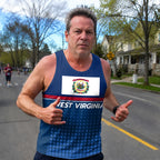 Patriotic Tech Running Tank Top - West Virginia State Pride Running Singlet