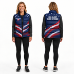 Old Glory Midnight Sleeveless Running Puffer Jacket