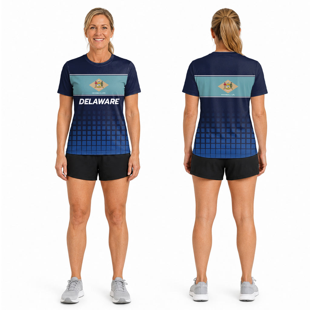 Delaware State Pride Tech Running T-Shirt