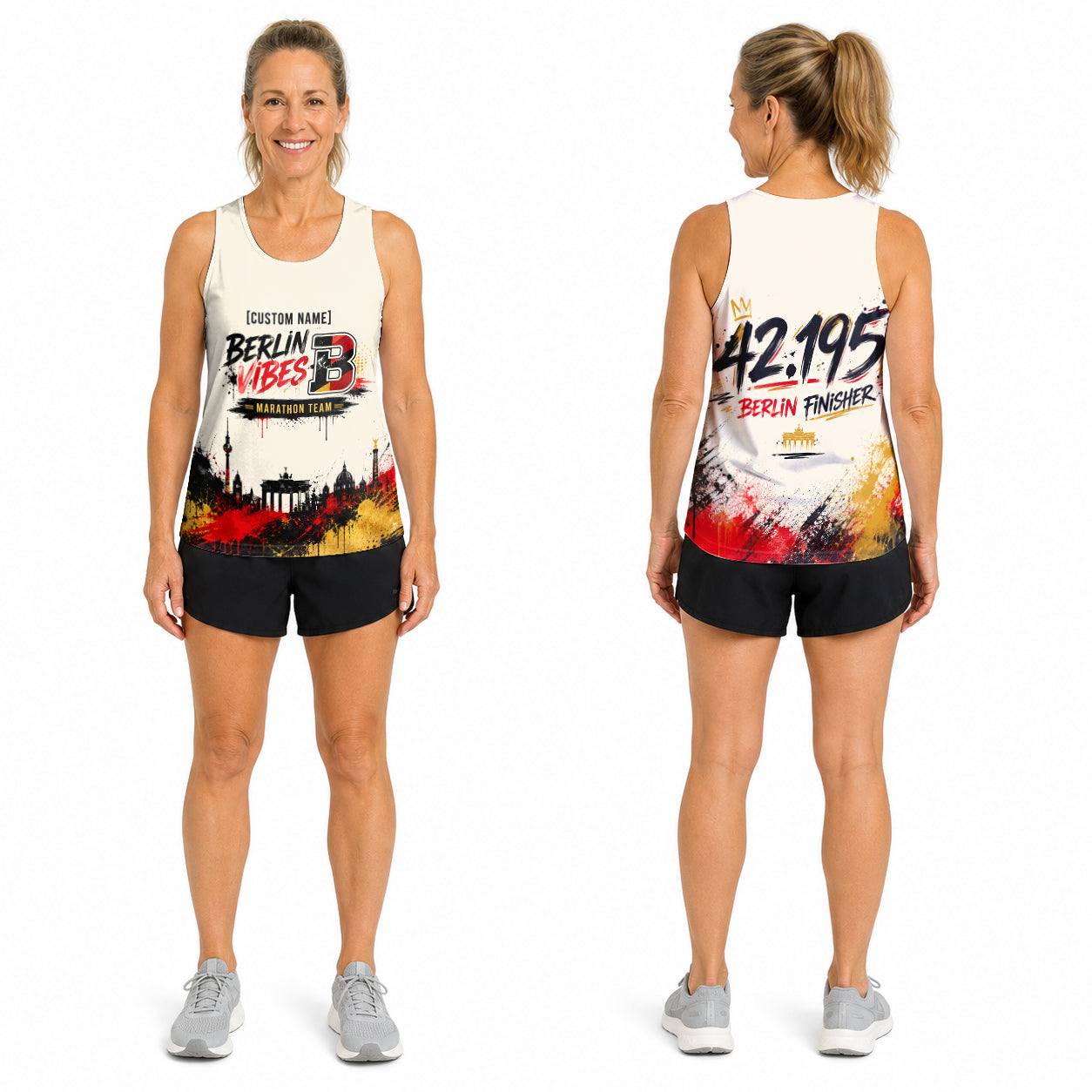 Street Art Graffiti Berlin Wettkampftag Lauf-Tanktop