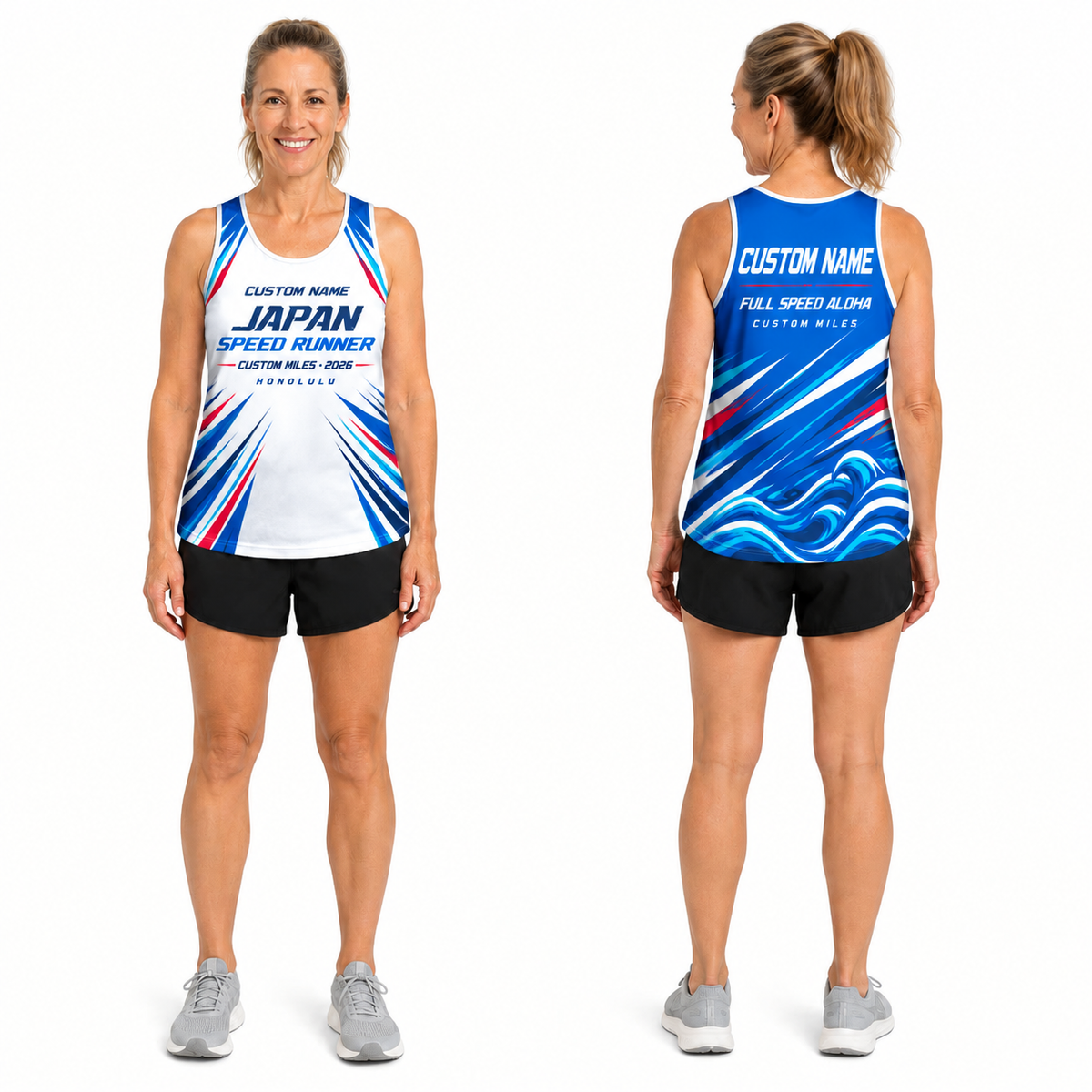Custom Name Miles Shinkansen Speed Runner Running Tank Top