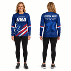 Custom Name American Runner Crew Running Long Sleeve Shirt