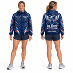 Custom Name Air Force Wings Veteran Running Windbreaker Jacket