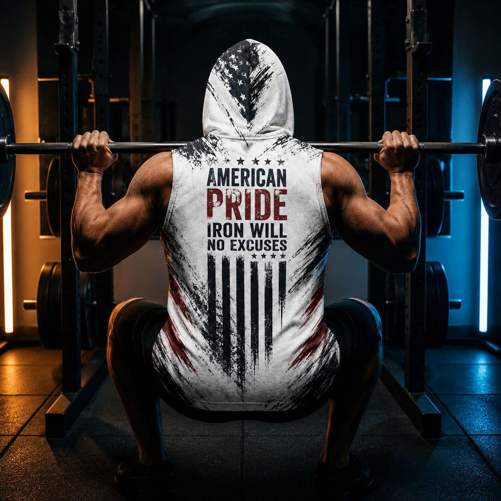 Iron Will No Excuses Men's Workout Hooded Tank Top