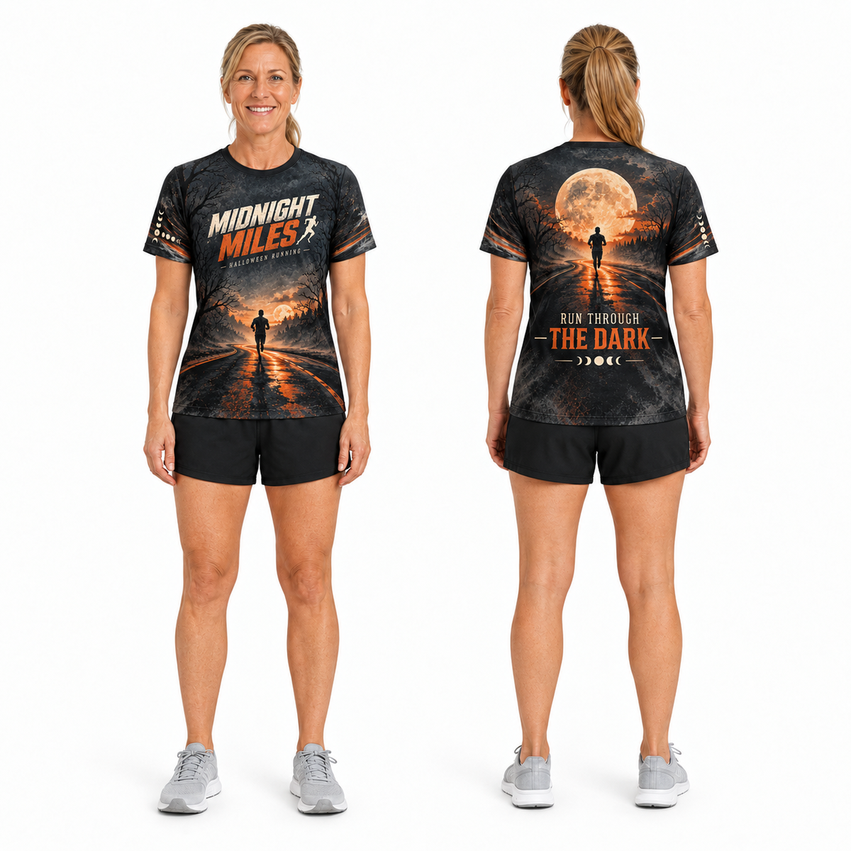 Midnight Miles Halloween Tech Running T-Shirt