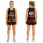 Grunge Farbspritzer Berlin Wettkampftag Lauf-Tanktop