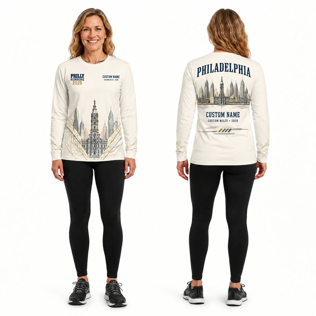 Custom Name Philly Architectural Finisher Running Long Sleeve Shirt
