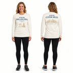 Custom Name Philadelphia Ivory Gold Miles Running Long Sleeve Shirt