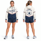 Custom Name Illinois Classic Running Illinois Running Windbreaker Jacket