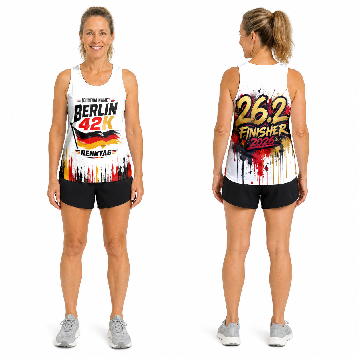 Urbaner Farbtropfen Berlin Wettkampftag Lauf-Tanktop