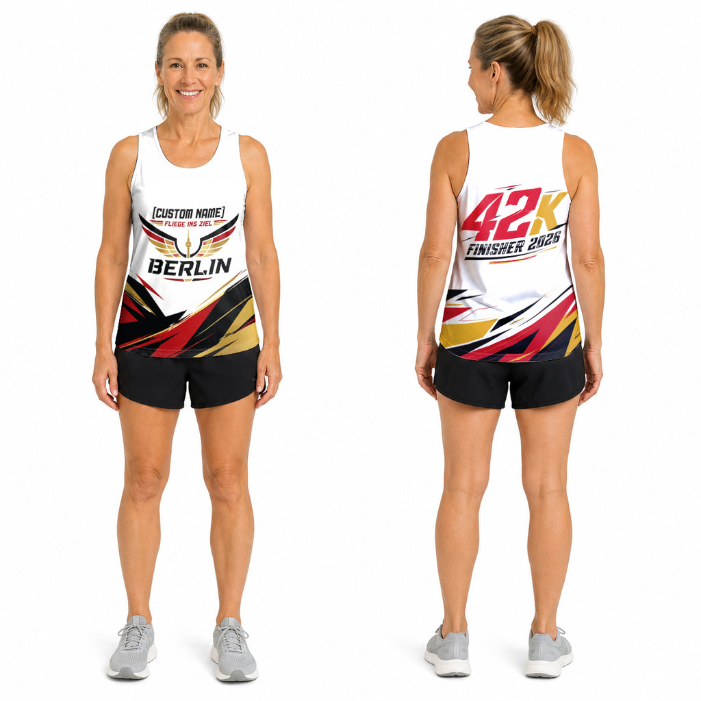 Dynamische Scharfe Winkel Berlin Wettkampftag Lauf-Tanktop