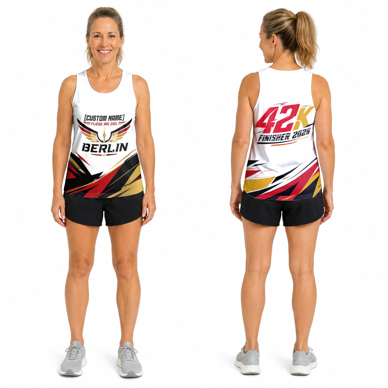 Dynamische Scharfe Winkel Berlin Wettkampftag Lauf-Tanktop
