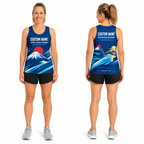 Custom Name Miles Mount Fuji Aloha Runner Running Tank Top
