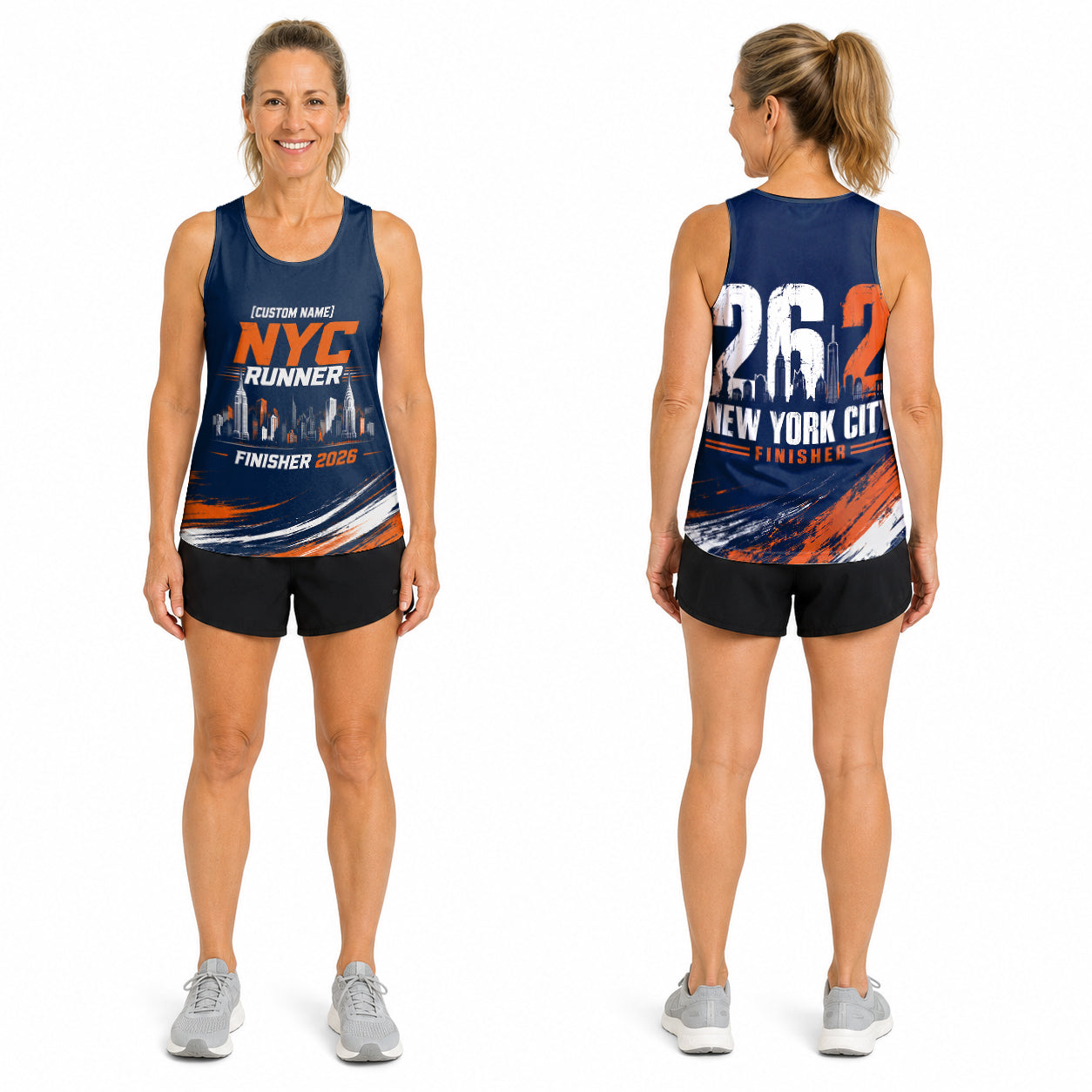 NYC Classic Skyline The NYC Race Day Running Tank Top