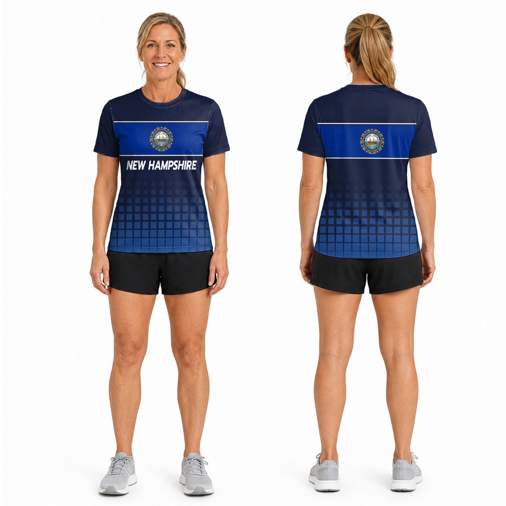New Hampshire State Pride Tech Running T-Shirt
